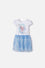 VESTIDO DE FROZEN CON TULL BLANCO PARA NIÑA 2T A 6T
