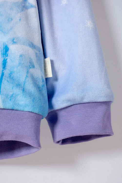 FROZEN JACKET WITH MULTICOLOR ZIPPER FOR GIRLS 2T TO 6T