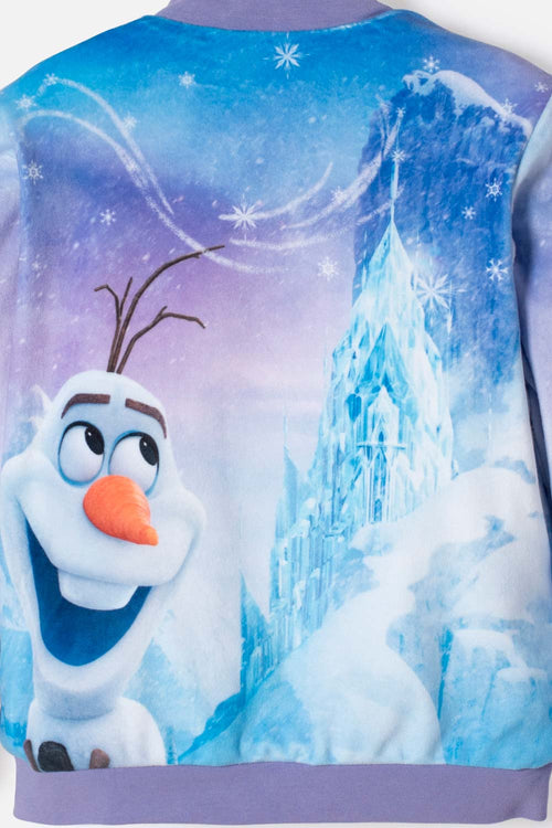 FROZEN JACKET WITH MULTICOLOR ZIPPER FOR GIRLS 2T TO 6T
