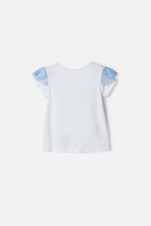 FROZEN SHORT SLEEVE T-SHIRT WHITE FOR GIRLS 2T TO 6T