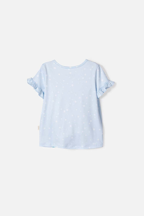 FROZEN SHORT SLEEVE SKY BLUE T-SHIRT FOR GIRL 2T TO 6T