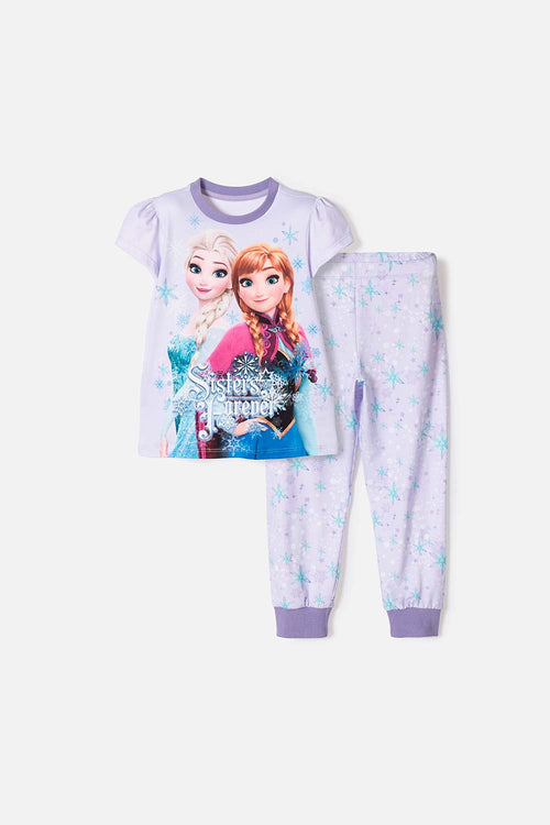 FROZEN LIGHT LAVENDER LONG PANTS PAJAMAS FOR GIRLS SIZES 2T TO 6T