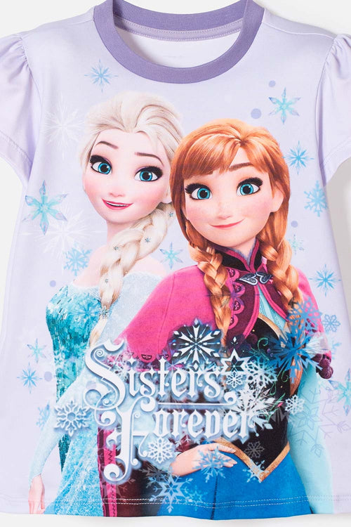 FROZEN LIGHT LAVENDER LONG PANTS PAJAMAS FOR GIRLS SIZES 2T TO 6T