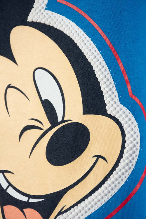 MICKEY MOUSE SHORT SLEEVE BLUE T-SHIRT FOR BOYS 2T TO 6T