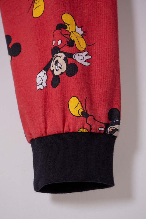 MICKEY MOUSE MULTICOLOR LONG-SLEEVED PAJAMA SET FOR BOYS 2T TO 6T