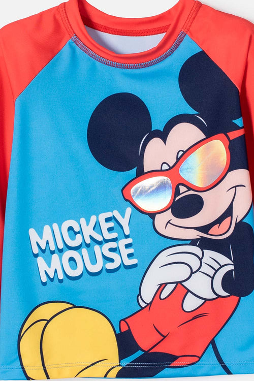 MICKEY MOUSE LONG-SLEEVED MULTICOLOR SWIM SET FOR BOYS 2T TO 6T