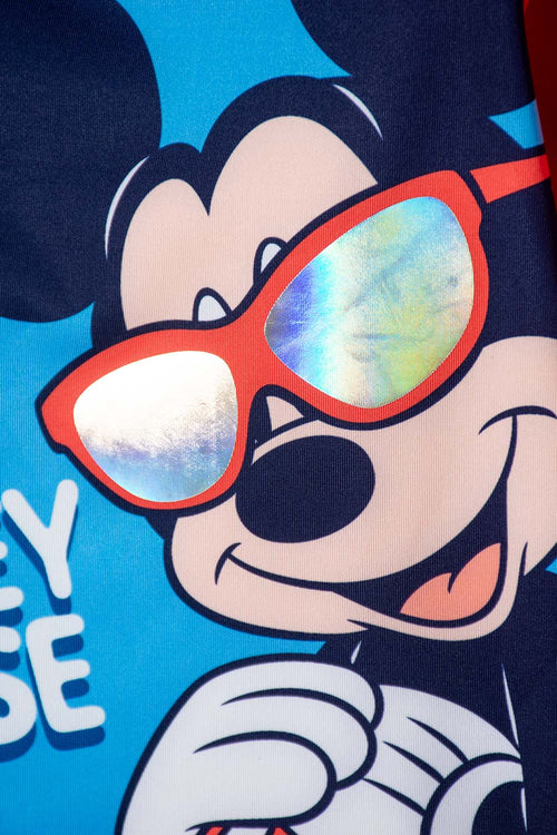 MICKEY MOUSE LONG-SLEEVED MULTICOLOR SWIM SET FOR BOYS 2T TO 6T