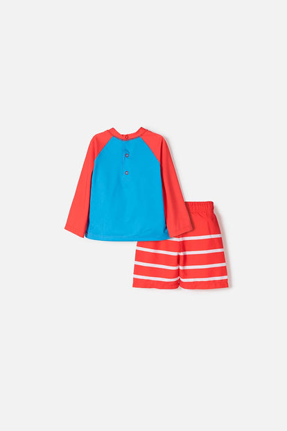 CONJUNTO DE BAÑO DE MICKEY MULTICOLOR PARA BEBÉ NIÑO