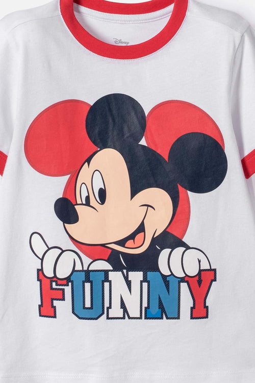 MICKEY MOUSE OUTFIT WITH MULTICOLOR LONG PANTS FOR BOY 2T TO 6T