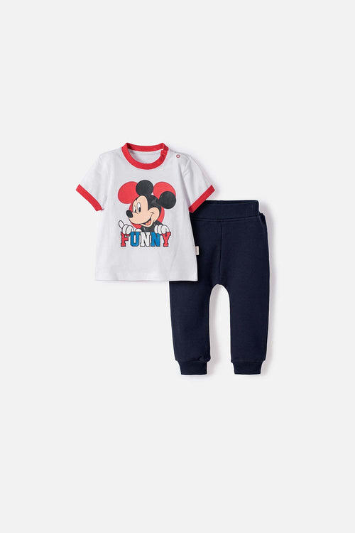 MICKEY MOUSE MULTICOLORED LONG-PANTS SET FOR BABY BOY