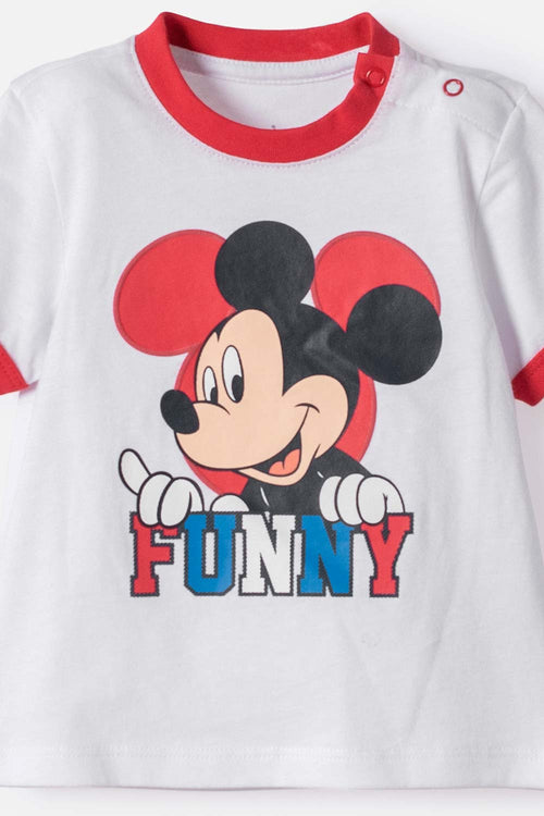 MICKEY MOUSE MULTICOLORED LONG-PANTS SET FOR BABY BOY