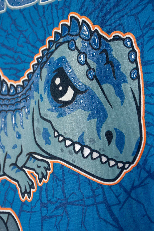 JURASSIC WORLD SHORT SLEEVE BLUE T-SHIRT FOR BOYS 2T TO 6T