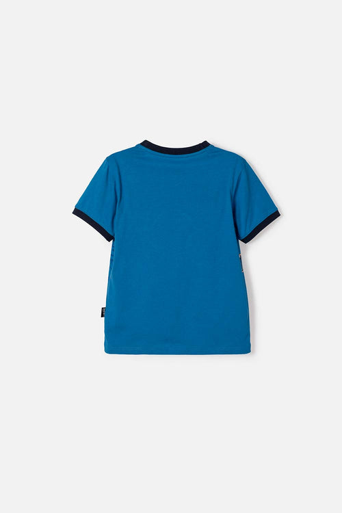 JURASSIC WORLD SHORT SLEEVE BLUE T-SHIRT FOR BOYS 2T TO 6T