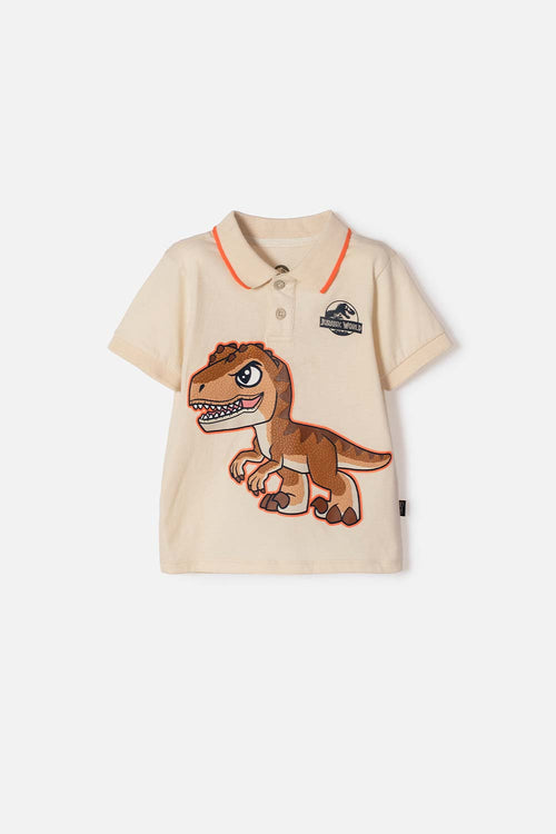 JURASSIC WORLD ALMOND SHORT-SLEEVE POLO SHIRT FOR BOYS 2T TO 6T
