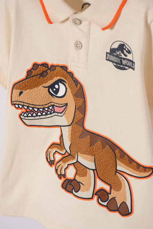 JURASSIC WORLD ALMOND SHORT-SLEEVE POLO SHIRT FOR BOYS 2T TO 6T