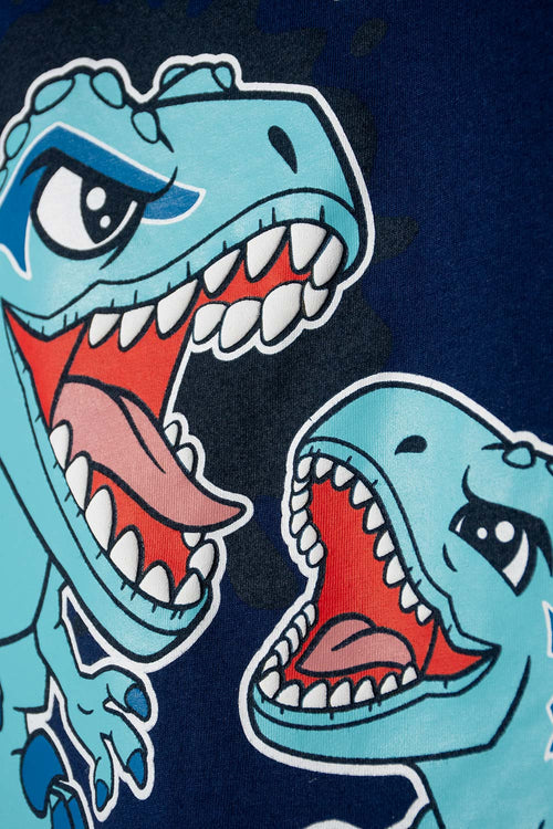 JURASSIC WORLD MULTICOLOR SHORTS SET FOR BOYS 2T TO 6T