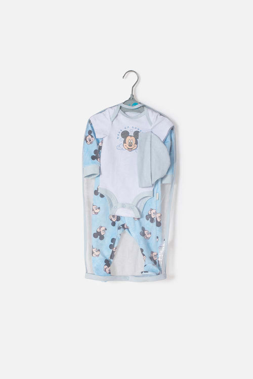 MICKEY MOUSE FIRST BIRTHDAY BLUE BABY BOY SET