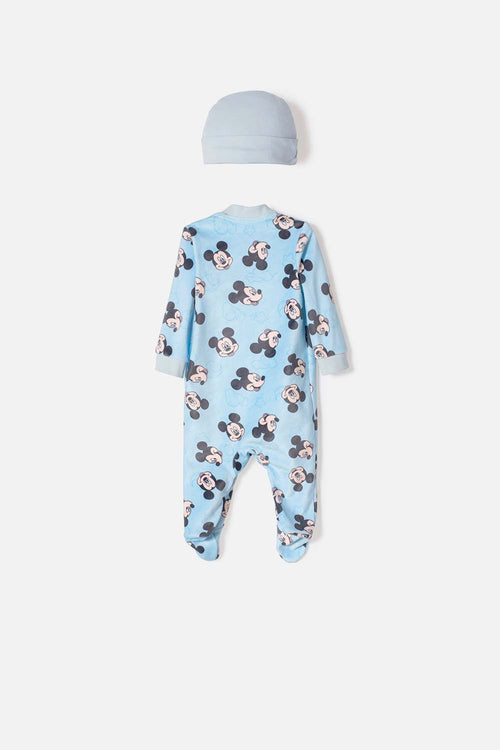 MICKEY MOUSE FIRST BIRTHDAY BLUE BABY BOY SET