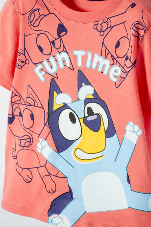 BLUEY SHORT SLEEVE SALMON T-SHIRT FOR BOYS 2T TO 6T