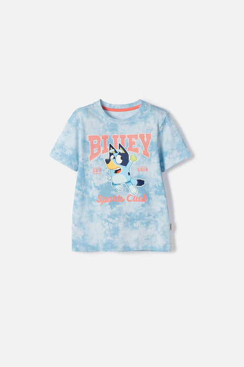 BLUEY SHORT SLEEVE BLUE T-SHIRT FOR BOYS 2T TO 6T