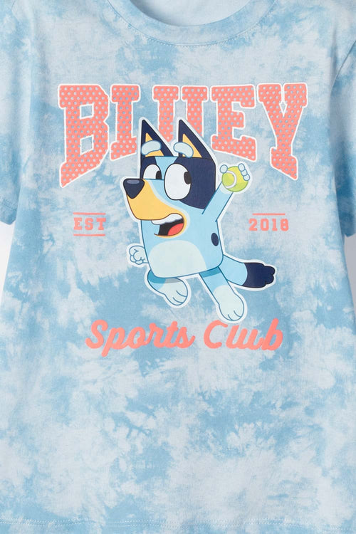 BLUEY SHORT SLEEVE BLUE T-SHIRT FOR BOYS 2T TO 6T