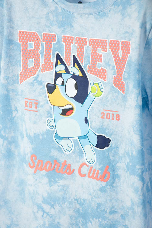 BLUEY SHORT SLEEVE BLUE T-SHIRT FOR BOYS 2T TO 6T