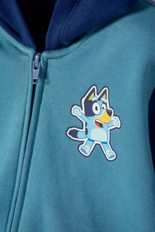 BLUEY BLUE ZIP-UP HOODIE FOR BOYS 2T TO 6T
