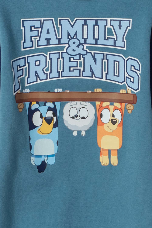BLUEY BLUE ZIP-UP HOODIE FOR BOYS 2T TO 6T