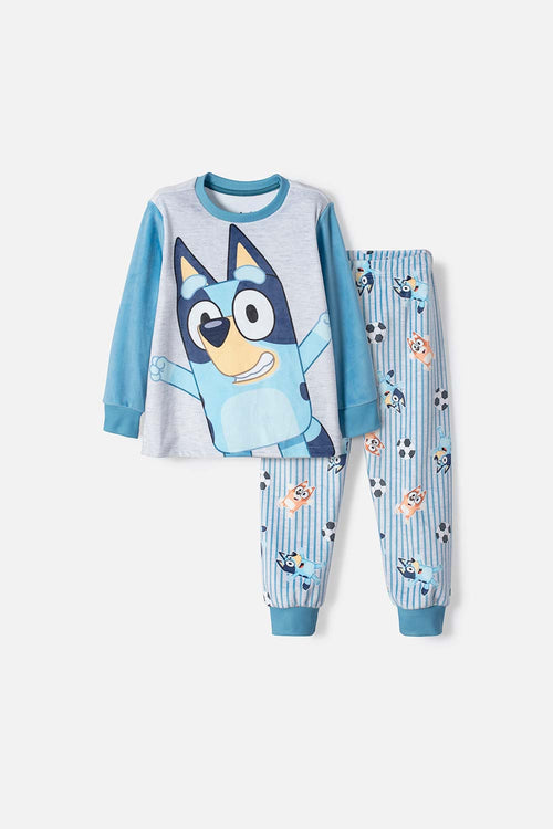 BLUEY BLUE FLEECE PAJAMAS FOR BOYS SIZES 2T TO 6T