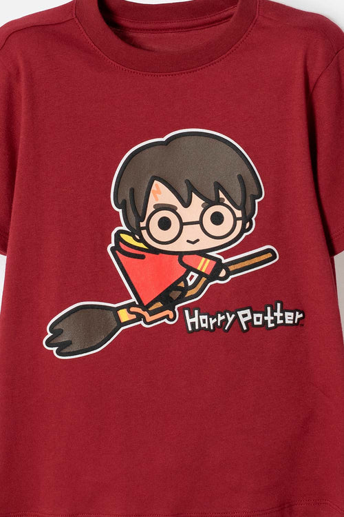 HARRY POTTER SHORT SLEEVE RED T-SHIRT FOR BOYS 2T TO 6T