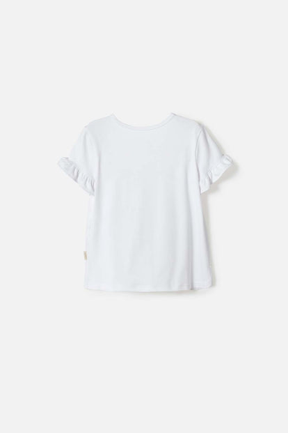 CAMISETA DE BLUEY BLANCA MANGA CORTA PARA NIÑA DE 2T A 6T