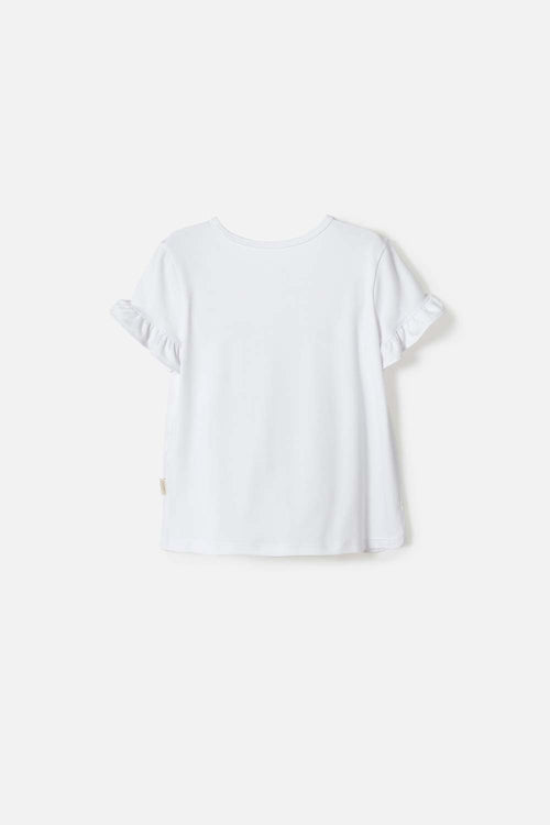BLUEY SHORT SLEEVE WHITE T-SHIRT FOR GIRLS SIZE 2T TO 6T