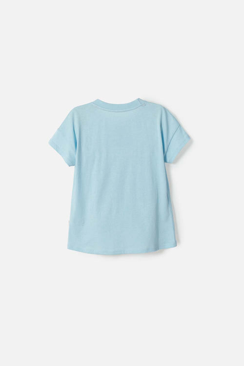 BLUEY SHORT SLEEVE BLUE T-SHIRT FOR GIRLS 2T TO 6T