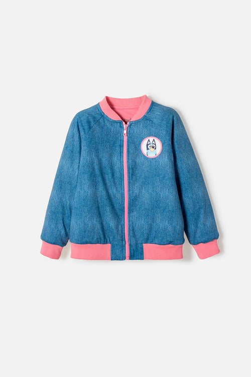 BLUEY MULTICOLOR ZIP-UP JACKET FOR GIRLS 2T TO 6T
