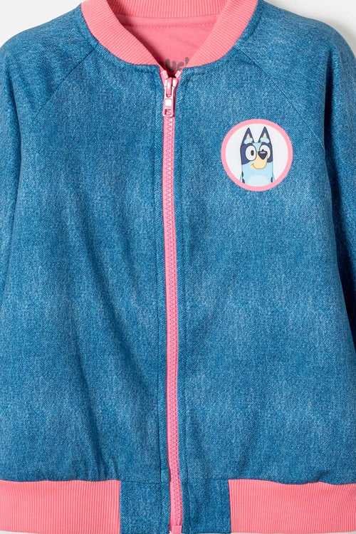 BLUEY MULTICOLOR ZIP-UP JACKET FOR GIRLS 2T TO 6T