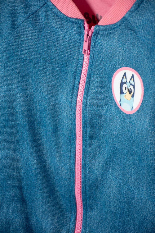 BLUEY MULTICOLOR ZIP-UP JACKET FOR GIRLS 2T TO 6T