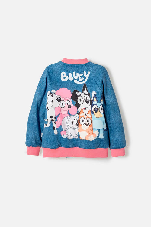 BLUEY MULTICOLOR ZIP-UP JACKET FOR GIRLS 2T TO 6T