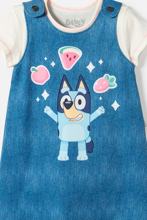 BLUEY MULTICOLOR SHORT DRESS FOR GIRLS 2T TO 6T