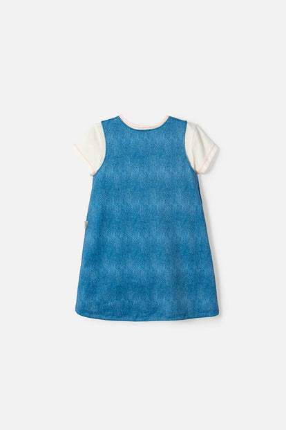 VESTIDO DE BLUEY MULTICOLOR CORTO PARA NIÑA 2T A 6T