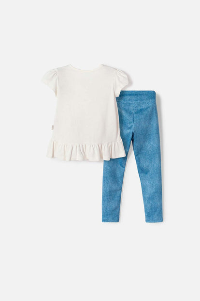 CONJUNTO DE BLUEY CON PANTALÓN LARGO MULTICOLOR PARA NIÑA 2T A 6T