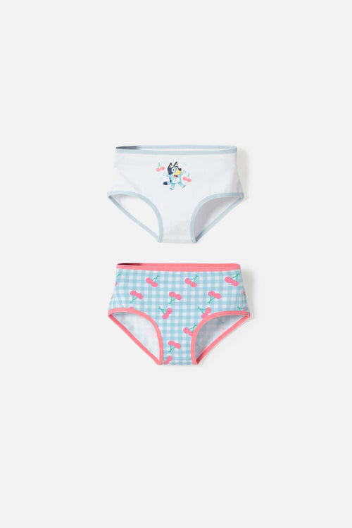 2-PACK BLUEY PANTIES WHITE FOR GIRLS 2T TO 6T