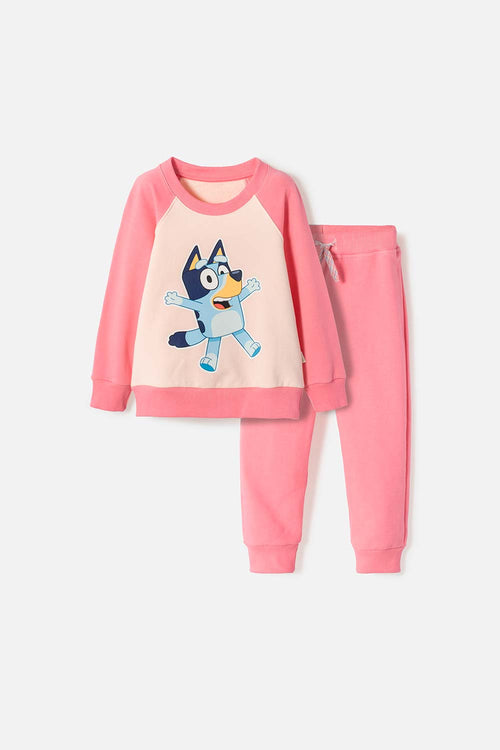 BLUEY OUTFIT WITH PINK LONG PANTS FOR GIRLS 2T TO 6T