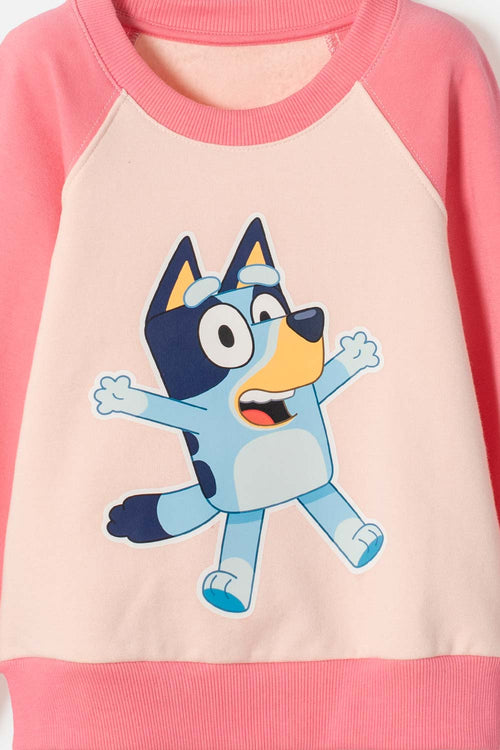 BLUEY OUTFIT WITH PINK LONG PANTS FOR GIRLS 2T TO 6T