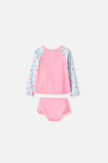 CONJUNTO DE BAÑO DE BLUEY MANGA LARGA MULTICOLOR PARA NIÑA 2T A 6T
