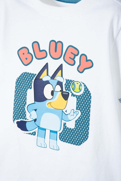 CONJUNTO DE BLUEY PANTALÓN CORTO MULTICOLOR PARA NIÑO 2T A 6T