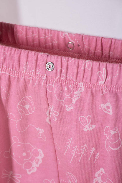 PIJAMA DE WINNIE THE POOH PANTALÓN LARGO ROSADO PARA BEBÉ NIÑA