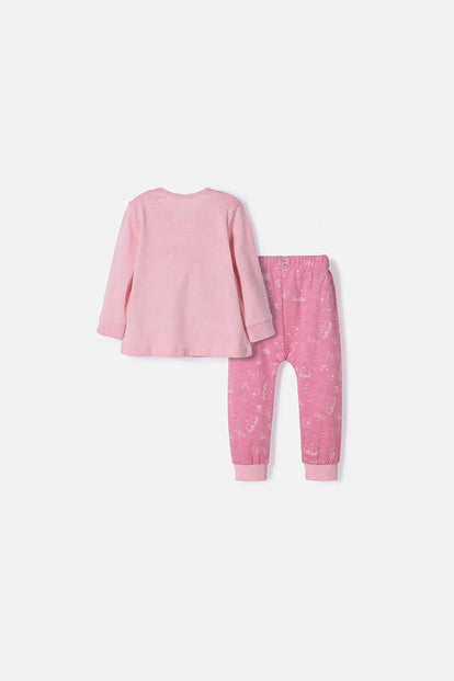 PIJAMA DE WINNIE THE POOH PANTALÓN LARGO ROSADO PARA BEBÉ NIÑA