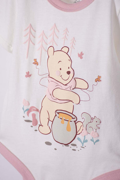 BODY DE WINNIE THE POOH MANGA CORTA MARFIL PARA NIÑA