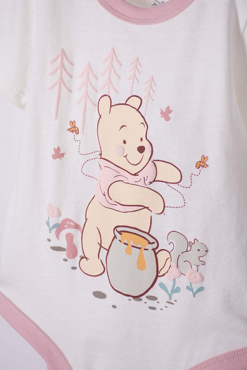 BODY DE WINNIE THE POOH MANGA CORTA MARFIL PARA NIÑA
