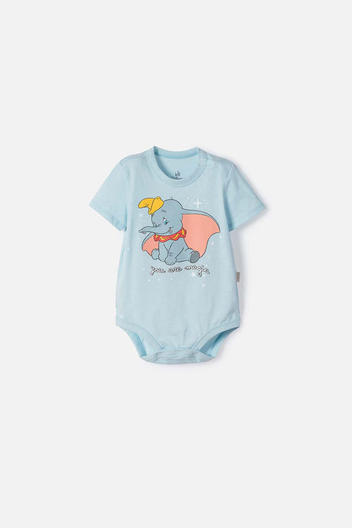 DUMBO SHORT SLEEVE BLUE BODYSUIT FOR BABY GIRL